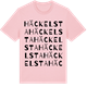 Pink Cotton t-shirt med Häckelsta ordlek t-shirt