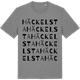 Mid Heather Gray t-shirt med Häckelsta ordlek t-shirt