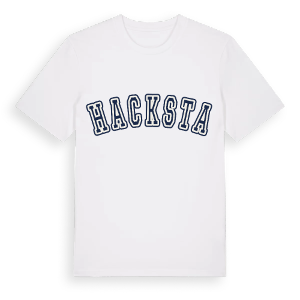 Hacksta college t-shirt – ekologisk bomull t-shirt från Pinshirt