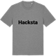 Mid Heather Gray t-shirt med Hacksta fetstil t-shirt