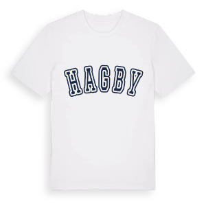 Hagby college t-shirt – ekologisk bomull t-shirt från Pinshirt