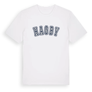 Hagby college t-shirt – ekologisk bomull t-shirt från Pinshirt