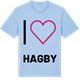 Blue Soul t-shirt med Jag älskar Hagby t-shirt stort tryck
