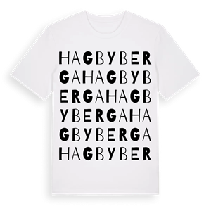 Hagbyberga ordlek t-shirt – ekologisk bomull t-shirt från Pinshirt