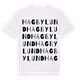 White t-shirt med Hagbylund ordlek t-shirt