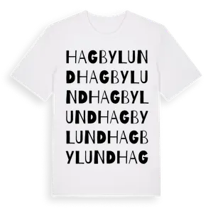 Hagbylund ordlek t-shirt – ekologisk bomull t-shirt från Pinshirt