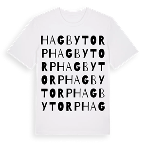 Hagbytorp ordlek t-shirt – ekologisk bomull t-shirt från Pinshirt