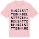 Pink Cotton t-shirt med Hagelsätter ordlek t-shirt