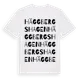 White t-shirt med Häggbergshagen ordlek t-shirt