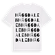 White t-shirt med Häggdalen ordlek t-shirt