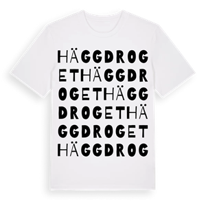 Häggdroget ordlek t-shirt – ekologisk bomull t-shirt från Pinshirt