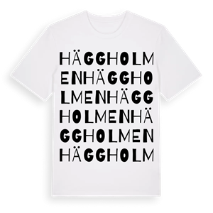Häggholmen ordlek t-shirt – ekologisk bomull t-shirt från Pinshirt