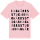 Pink Cotton t-shirt med Hagkärrsstugan ordlek t-shirt