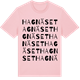 Pink Cotton t-shirt med Hagnäset ordlek t-shirt