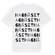 White t-shirt med Hagnäset ordlek t-shirt