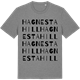 Mid Heather Gray t-shirt med Hagnestahill ordlek t-shirt