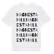 White t-shirt med Hagnestahill ordlek t-shirt