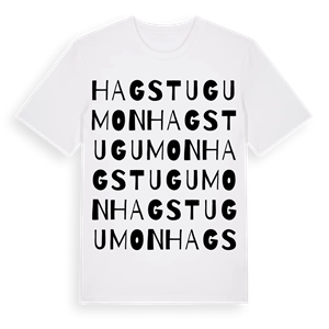 Hagstugumon ordlek t-shirt – ekologisk bomull t-shirt från Pinshirt