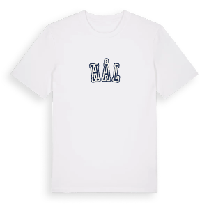 Hål college t-shirt – ekologisk bomull t-shirt från Pinshirt