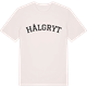Vintage White t-shirt med Hålgryt böjd t-shirt