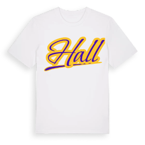 Hall baseball t-shirt – ekologisk bomull t-shirt från Pinshirt