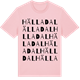 Pink Cotton t-shirt med Hälladal ordlek t-shirt