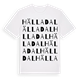 White t-shirt med Hälladal ordlek t-shirt