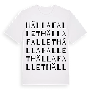 Hällafallet ordlek t-shirt – ekologisk bomull t-shirt från Pinshirt