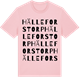 Pink Cotton t-shirt med Hälleforstorp ordlek t-shirt