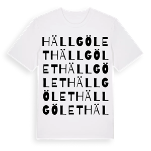 Hällgölet ordlek t-shirt – ekologisk bomull t-shirt från Pinshirt