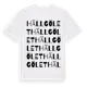 White t-shirt med Hällgölet ordlek t-shirt