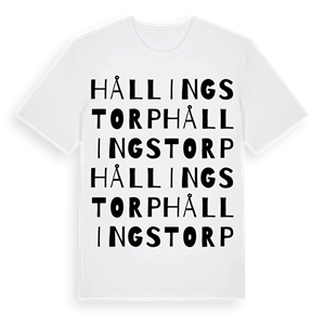Hållingstorp ordlek t-shirt – ekologisk bomull t-shirt från Pinshirt
