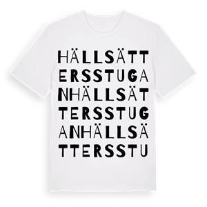 Hällsättersstugan ordlek t-shirt – ekologisk bomull t-shirt från Pinshirt