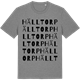 Mid Heather Gray t-shirt med Hälltorp ordlek t-shirt