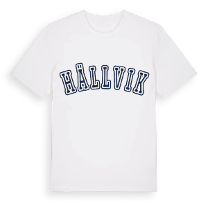 Hällvik college t-shirt – ekologisk bomull t-shirt från Pinshirt