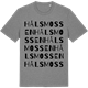 Mid Heather Gray t-shirt med Hålsmossen ordlek t-shirt