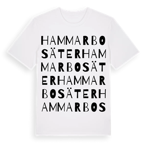 Hammarbosäter ordlek t-shirt – ekologisk bomull t-shirt från Pinshirt