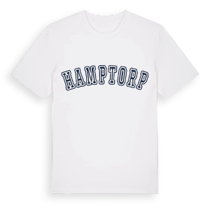 Hamptorp college t-shirt – ekologisk bomull t-shirt från Pinshirt