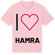 Pink Cotton t-shirt med Jag älskar Hamra t-shirt stort tryck