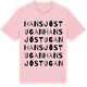 Pink Cotton t-shirt med Hansjöstugan ordlek t-shirt