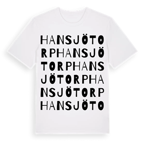 Hansjötorp ordlek t-shirt – ekologisk bomull t-shirt från Pinshirt