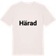 Vintage White t-shirt med Härad fetstil t-shirt