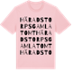 Pink Cotton t-shirt med Häradstorps gamla tomt ordlek t-shirt