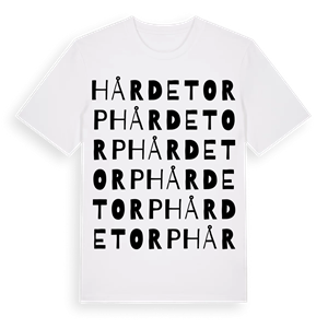 Hårdetorp ordlek t-shirt – ekologisk bomull t-shirt från Pinshirt
