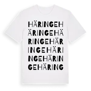 Häringe ordlek t-shirt – ekologisk bomull t-shirt från Pinshirt