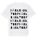 White t-shirt med Hårkranktorp ordlek t-shirt