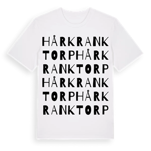 Hårkranktorp ordlek t-shirt – ekologisk bomull t-shirt från Pinshirt