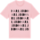 Pink Cotton t-shirt med Harlund ordlek t-shirt