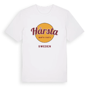 Hårsta cirkel t-shirt – ekologisk bomull t-shirt från Pinshirt