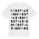 White t-shirt med Hårstakvarn ordlek t-shirt